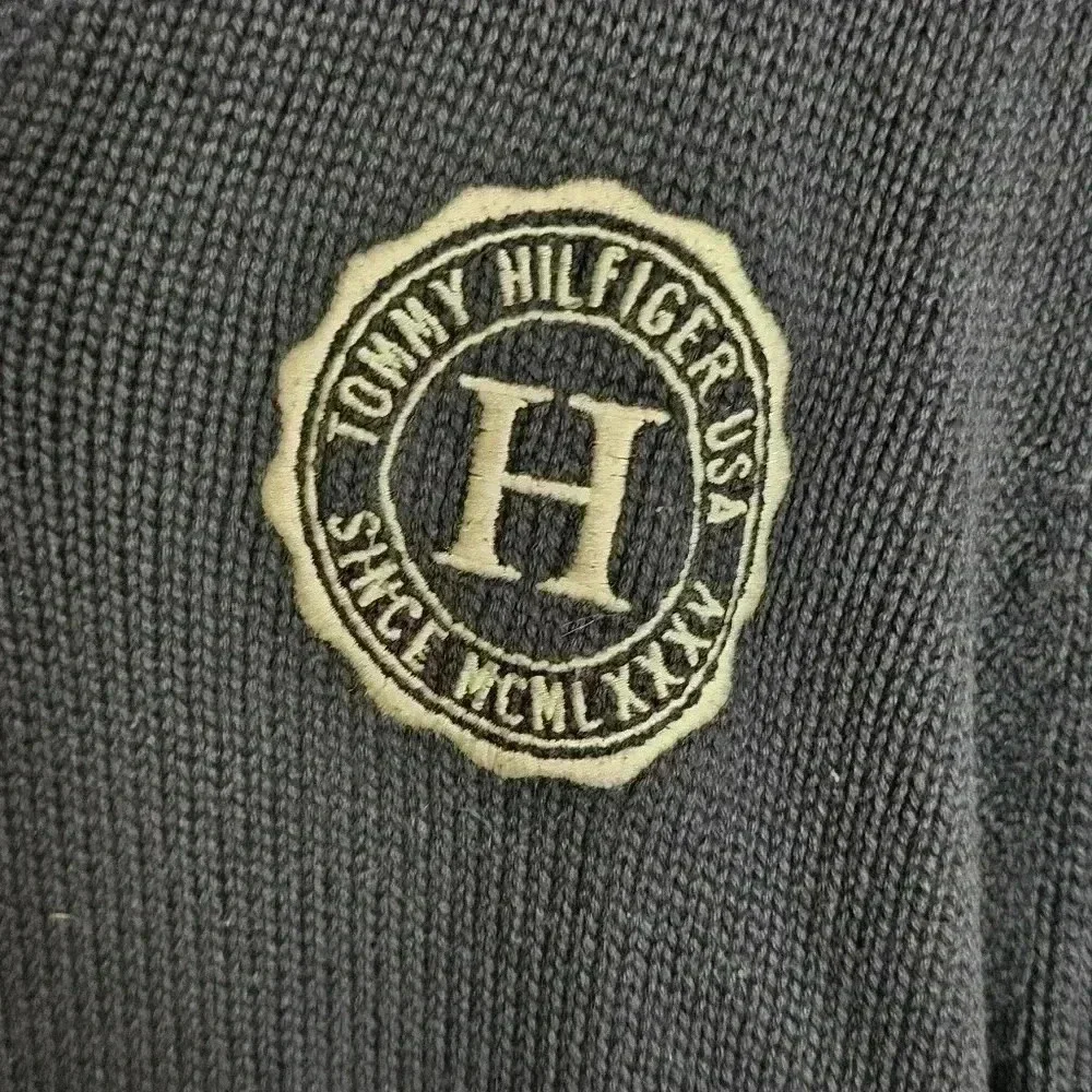 Navy Tommy Hilfiger Sweater with Crest, XL